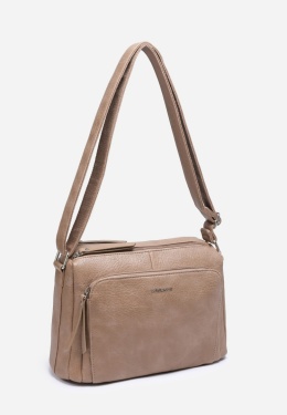 Torebka damska LUIGISANTO V6605 Beige/Taupe