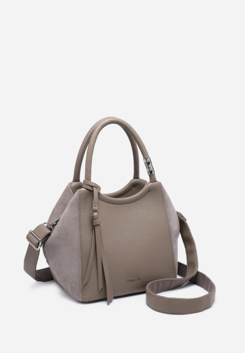 Torebka damska LUIGISANTO HS222-1 Taupe z zmaszem Torebka damska LUIGISANTO HS222-1 Taupe z zmaszem