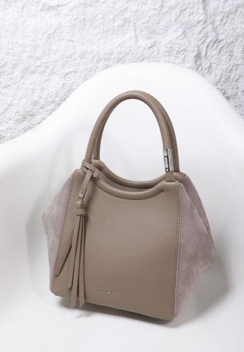 Torebka damska LUIGISANTO HS222-1 Taupe z zmaszem Torebka damska LUIGISANTO HS222-1 Taupe z zmaszem