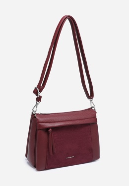 Torebka damska LUIGISANTO HS8117-Z Bordo z zamszem