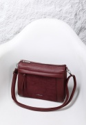 Torebka damska LUIGISANTO HS8117-Z Bordo z zamszem