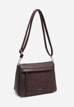 Torebka damska LUIGISANTO HS8117-Z D.Coffe z zamszem