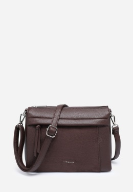 Torebka damska LUIGISANTO HS8117-Z D.Coffe z zamszem