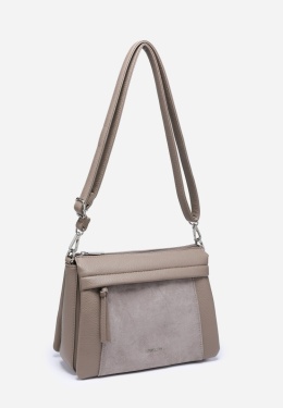 Torebka damska LUIGISANTO HS8117-Z Taupe z zamszem