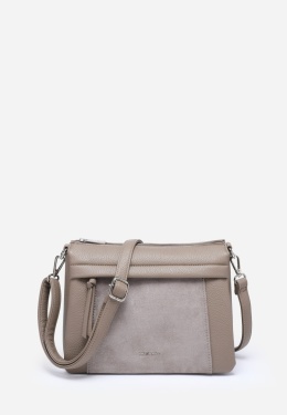 Torebka damska LUIGISANTO HS8117-Z Taupe z zamszem