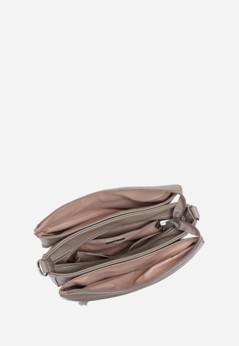 Torebka damska LUIGISANTO HS8117-Z Taupe z zamszem Torebka damska LUIGISANTO HS8117-Z Taupe z zamszem