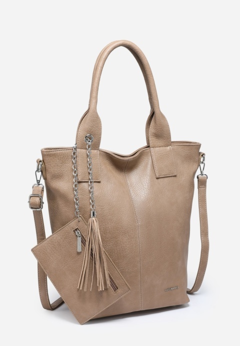 Torebka damska LUIGISANTO V1401 Beige/Taupe Torebka damska LUIGISANTO V1401 Beige/Taupe