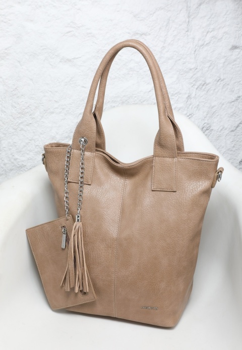 Torebka damska LUIGISANTO V1401 Beige/Taupe Torebka damska LUIGISANTO V1401 Beige/Taupe