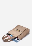 Torebka damska LUIGISANTO V6818-Z Beige/Taupe z zamszem