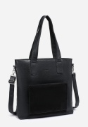 Torebka damska LUIGISANTO V6818-Z Black z zamszem