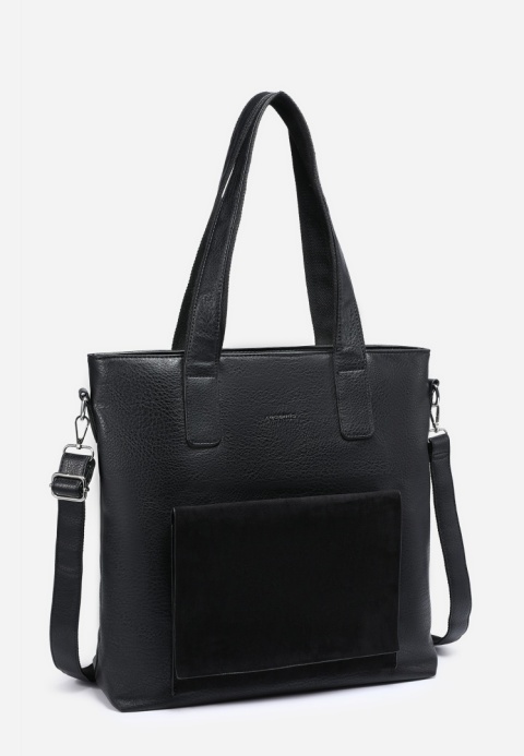 Torebka damska LUIGISANTO V6818-Z Black z zamszem