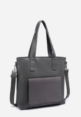 Torebka damska LUIGISANTO V6818-Z Grey z zamszem