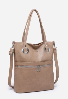 Torebka damska LUIGISANTO V8523 Beige/Taupe