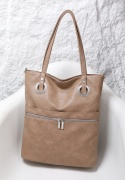 Torebka damska LUIGISANTO V8523 Beige/Taupe