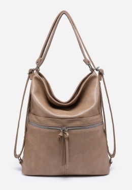 Torebka damska LUIGISANTO V8525 Beige/Taupe