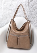 Torebka damska LUIGISANTO V8525 Beige/Taupe