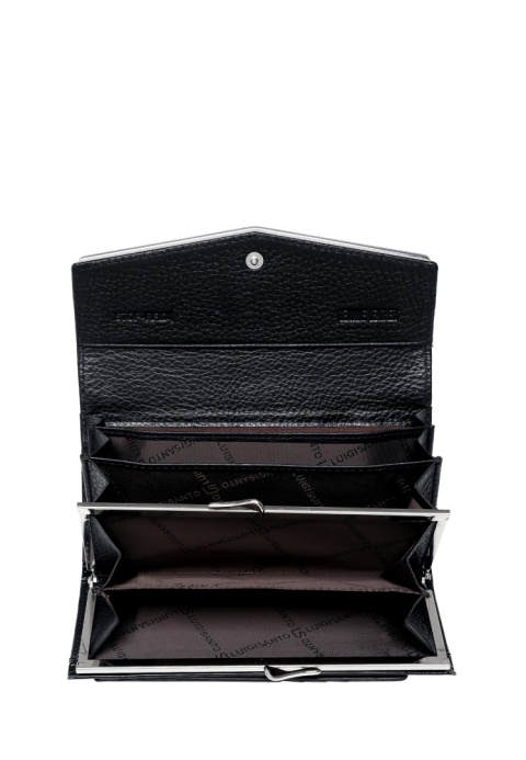 Portfel damski LUIGISANTO AE052 czarny lakierowany