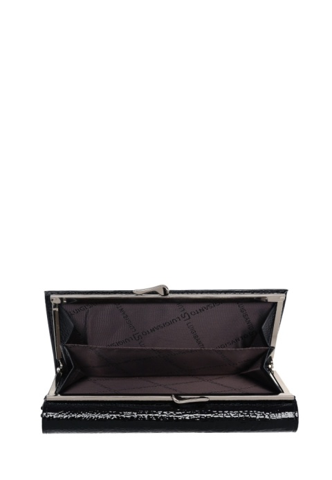 Portfel damski LUIGISANTO AE1518-1 czarny lakierowany
