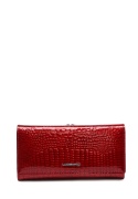 Portfel damski LUIGISANTO AE1518-1 czerwony lakierowany