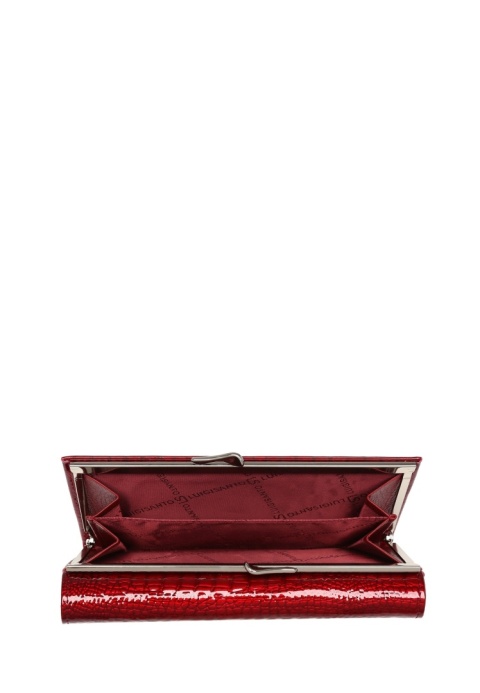 Portfel damski LUIGISANTO AE1518-1 czerwony lakierowany