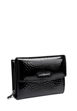 Portfel damski LUIGISANTO CE05-1 czarny lakierowany