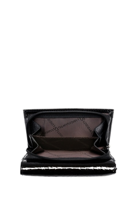 Portfel damski LUIGISANTO CE05-1 czarny lakierowany
