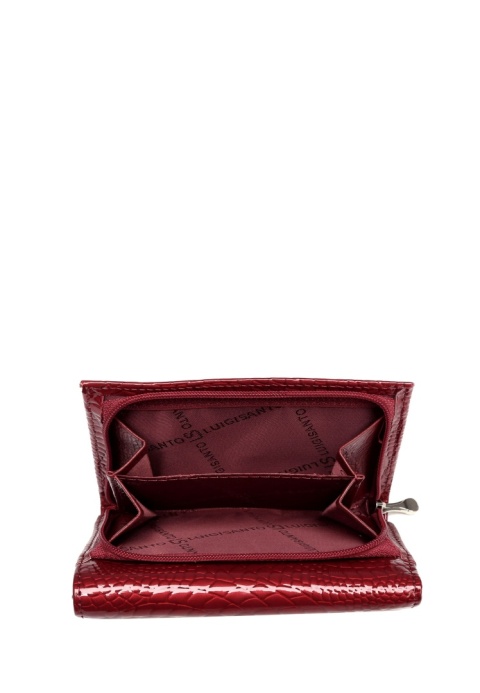 Portfel damski LUIGISANTO CE05-1 czerwony lakierowany