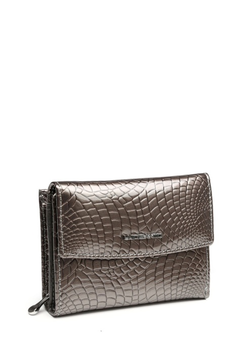 Portfel damski LUIGISANTO CE05-1 szary lakierowany