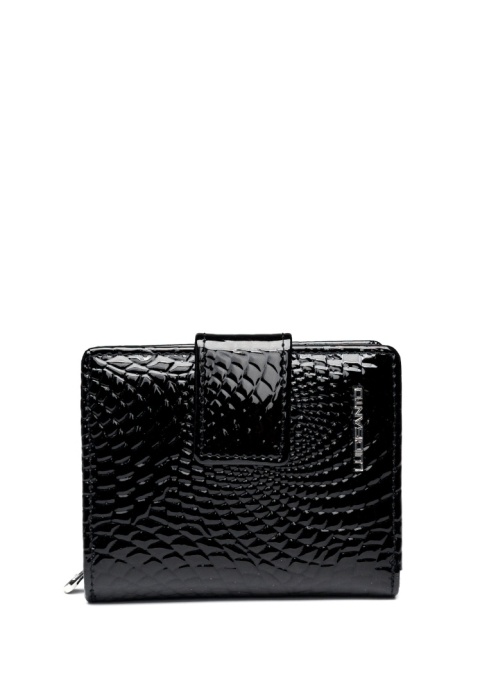 Portfel damski LUIGISANTO CE07-1 czarny lakierowany
