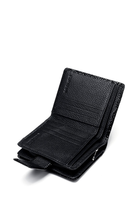 Portfel damski LUIGISANTO CE07-1 czarny lakierowany