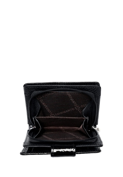 Portfel damski LUIGISANTO CE07-1 czarny lakierowany