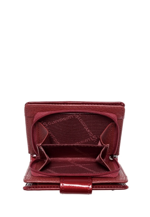 Portfel damski LUIGISANTO CE07-1 czerwony lakierowany