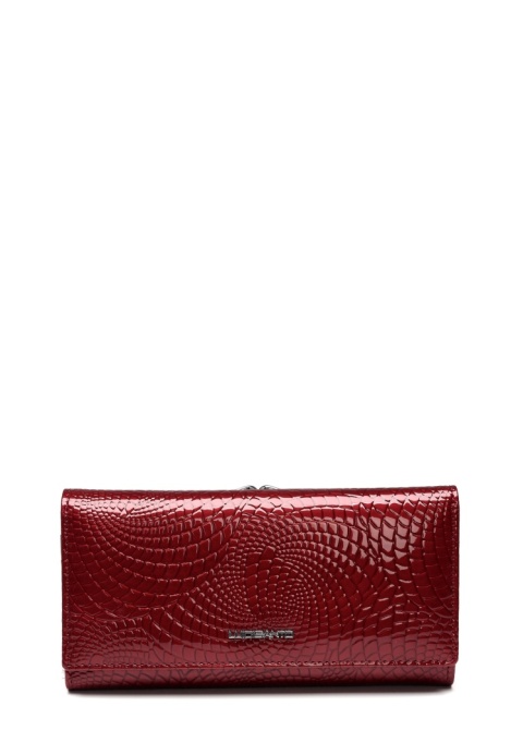Portfel damski LUIGISANTO CE1518-1 czerwony lakierowany