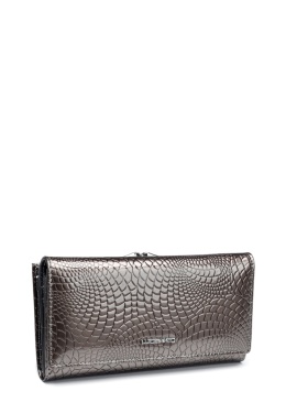 Portfel damski LUIGISANTO CE1518-1 szary lakierowany