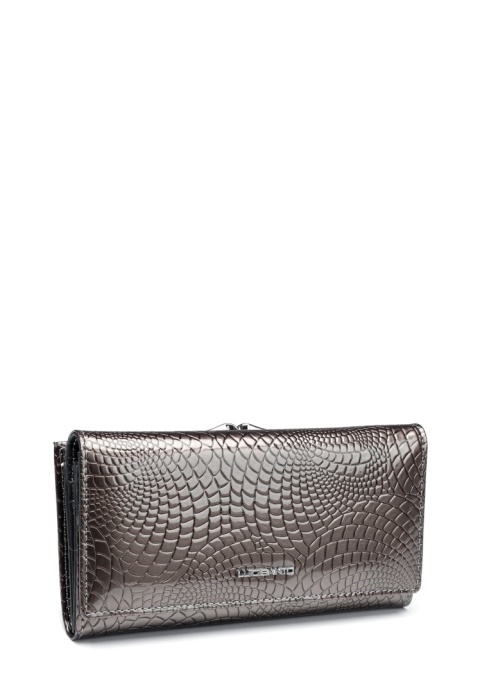 Portfel damski LUIGISANTO CE1518-1 szary lakierowany