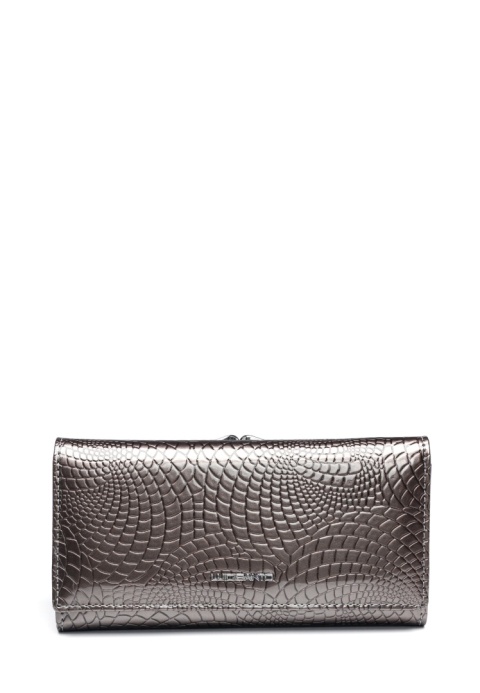 Portfel damski LUIGISANTO CE1518-1 szary lakierowany