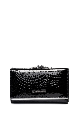 Portfel damski LUIGISANTO CE214 czarny lakierowany