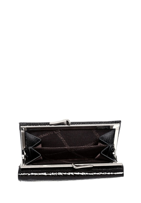 Portfel damski LUIGISANTO CE214 czarny lakierowany