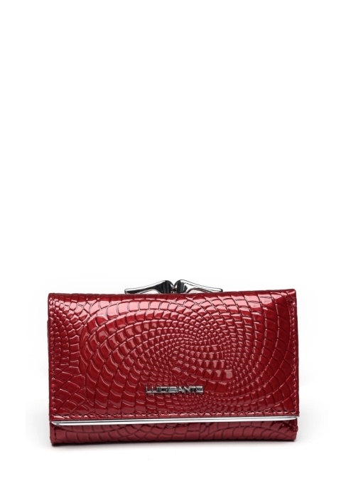 Portfel damski LUIGISANTO CE214 czerwony lakierowany