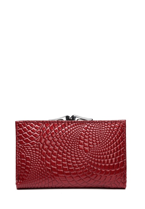 Portfel damski LUIGISANTO CE214 czerwony lakierowany