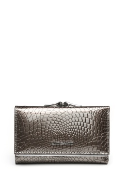 Portfel damski LUIGISANTO CE214 szary lakierowany