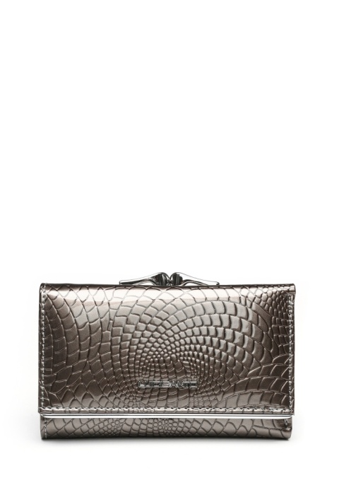 Portfel damski LUIGISANTO CE214 szary lakierowany