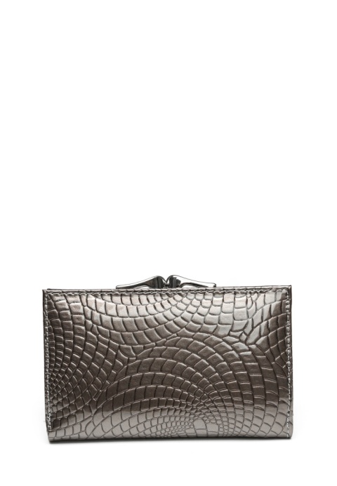 Portfel damski LUIGISANTO CE214 szary lakierowany