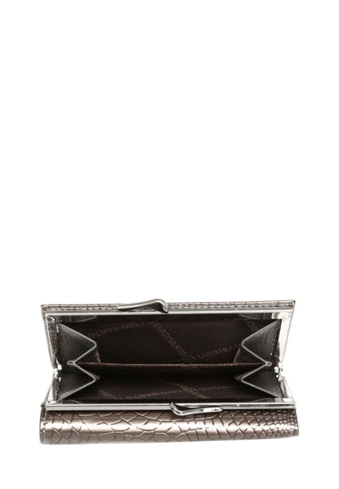 Portfel damski LUIGISANTO CE214 szary lakierowany