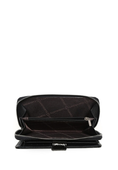 Portfel damski LUIGISANTO CE37-1 czarny lakierowany