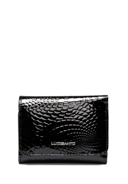 Portfel damski LUIGISANTO CE403-1 czarny lakierowany