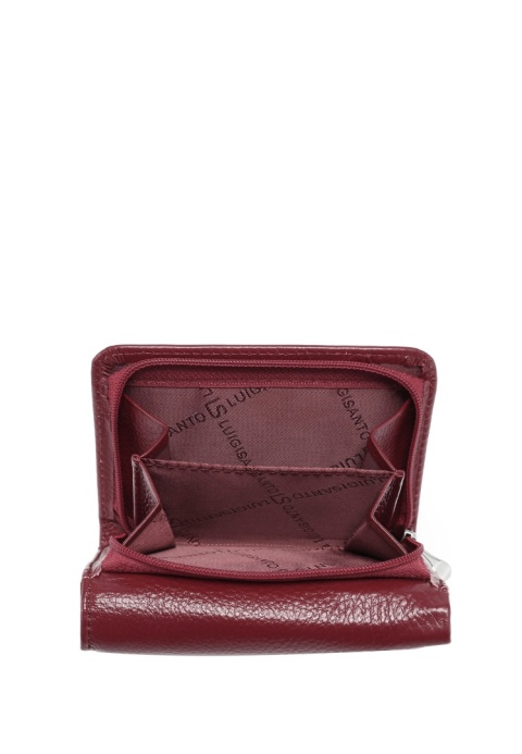 Portfel damski LUIGISANTO L043 bordowy matowy
