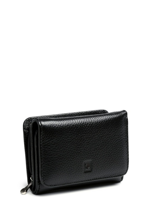 Portfel damski LUIGISANTO L043 czarny matowy