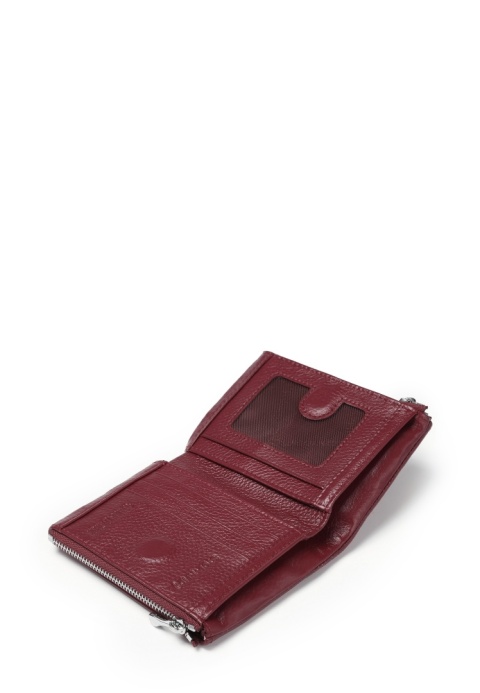 Portfel damski LUIGISANTO L045 bordowy matowy