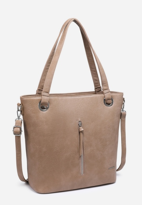 Torebka damska LUIGISANTO V1328 Beige/Taupe